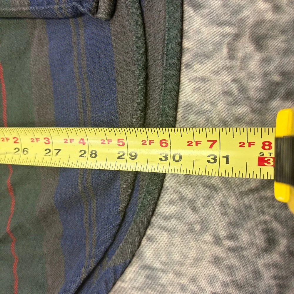 Vintage J. Crew Shirt Button Down Horizontal Striped‎ Mens Large Casual Preppy